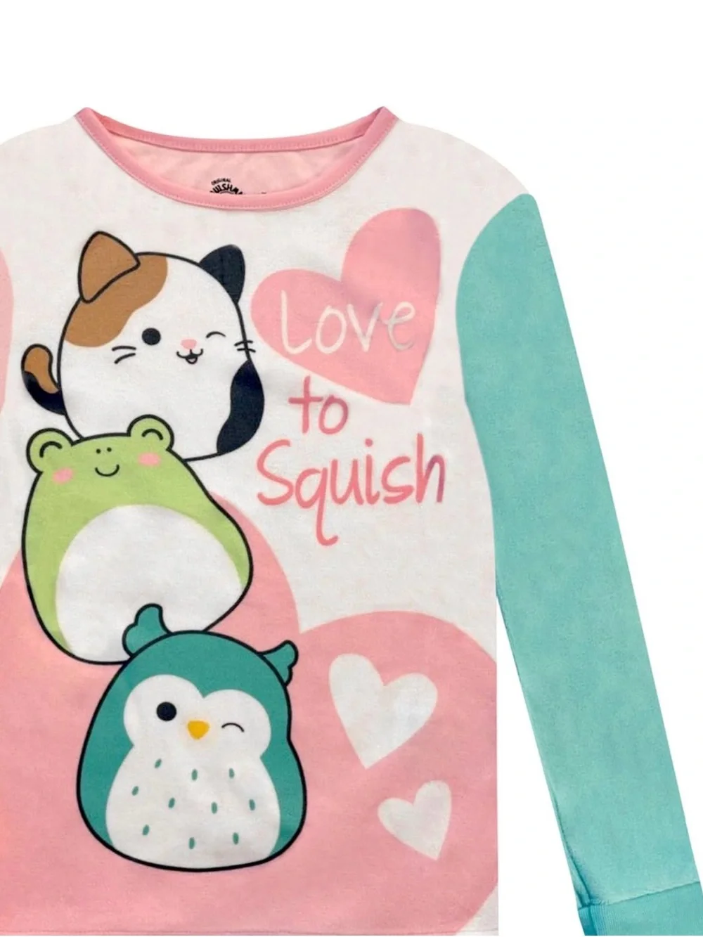 Squishmallows Pink & Teal Kids 2-Pack Pajama Set - Cute Character Print